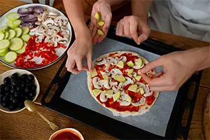 Vegetable pizza cooking tutorial-samen rashid